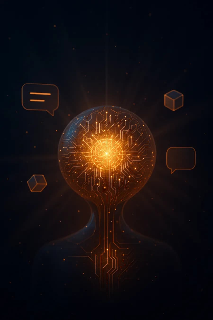 Izrada AI agenata i chatbotova — ilustracija usluge, StartUp Solutions
